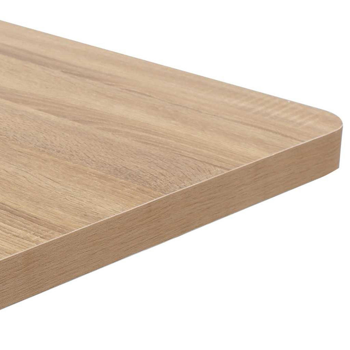 BISTROTISCH Industrial-Stil 50/50/75 cm aus Mdf, Stahl Hellbraun Quadratisch - Hellbraun, Holzwerkstoff (50/50/75cm) - vidaXL