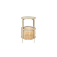 BEISTELLTISCH Makato Rund 30x30 cm Sand - Beige, Naturmaterialien (30/30/50cm) - Housecraft Living