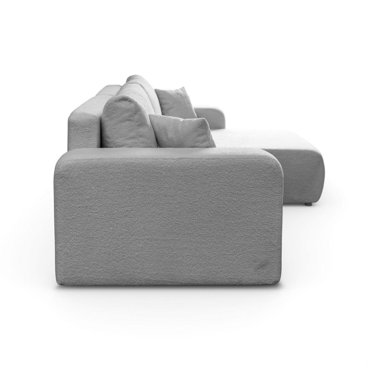 ECKSOFA VESPO XL mit Schlaffunktion und Bettzeugkasten - Grau, Textil (267/143cm) - Lookway