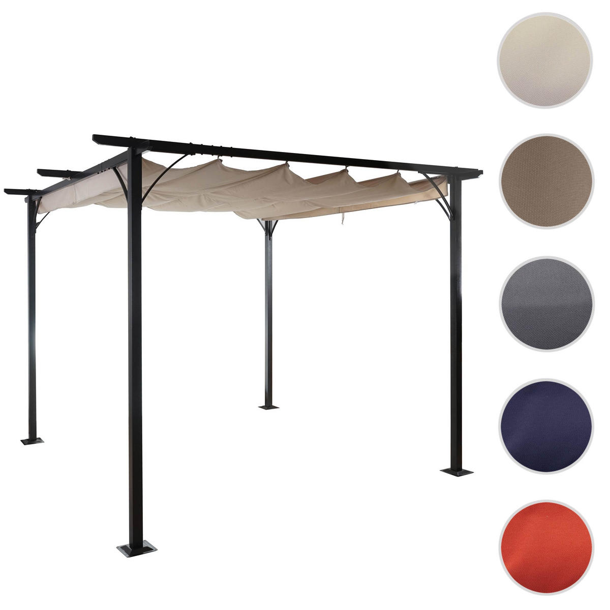PERGOLA Cremeweiß - Weiß, Metall (300/232/300cm) - MCW