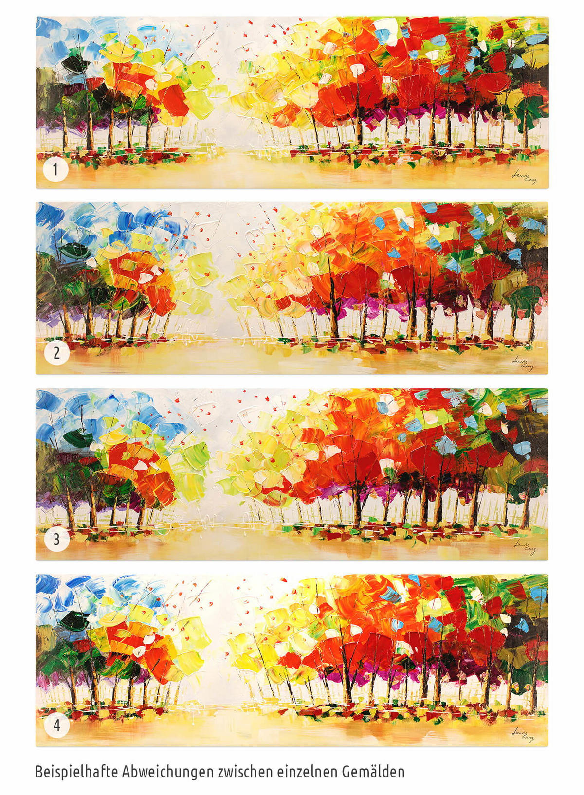 ÖLGEMÄLDE 150/50 cm - Multicolor, Holz/Textil (1.96/50cm) - KUNSTLOFT