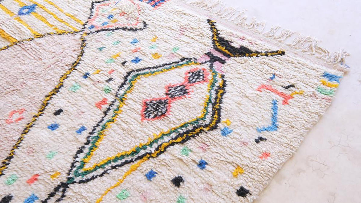 BERBERTEPPICH marokkanisch aus Wolle Pop 200x 300 cm - Multicolor, Naturmaterialien (200/300cm) - AFK Living