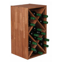 WEINREGAL Vincellar Mod 30x60x30 cm Rauten Modul Für 14 Flaschen Massives Kiefernholz Braun Geölt - Braun, Holz (30/30/60cm) - PROREGAL