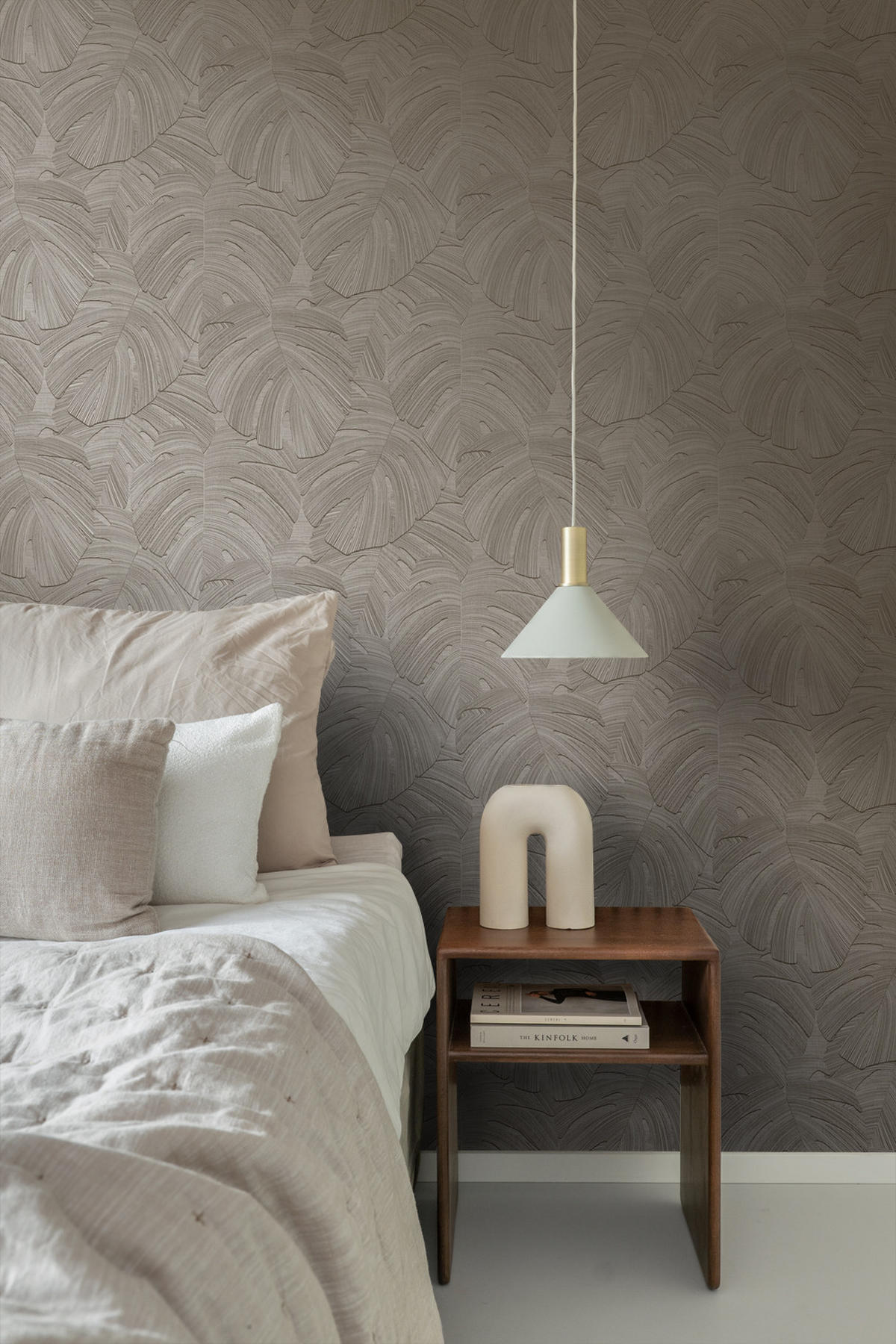 TAPETE tropische Blätter 53 cm x 10.05 m - Braun, Papier (53/1000cm) - Origin Wallcoverings