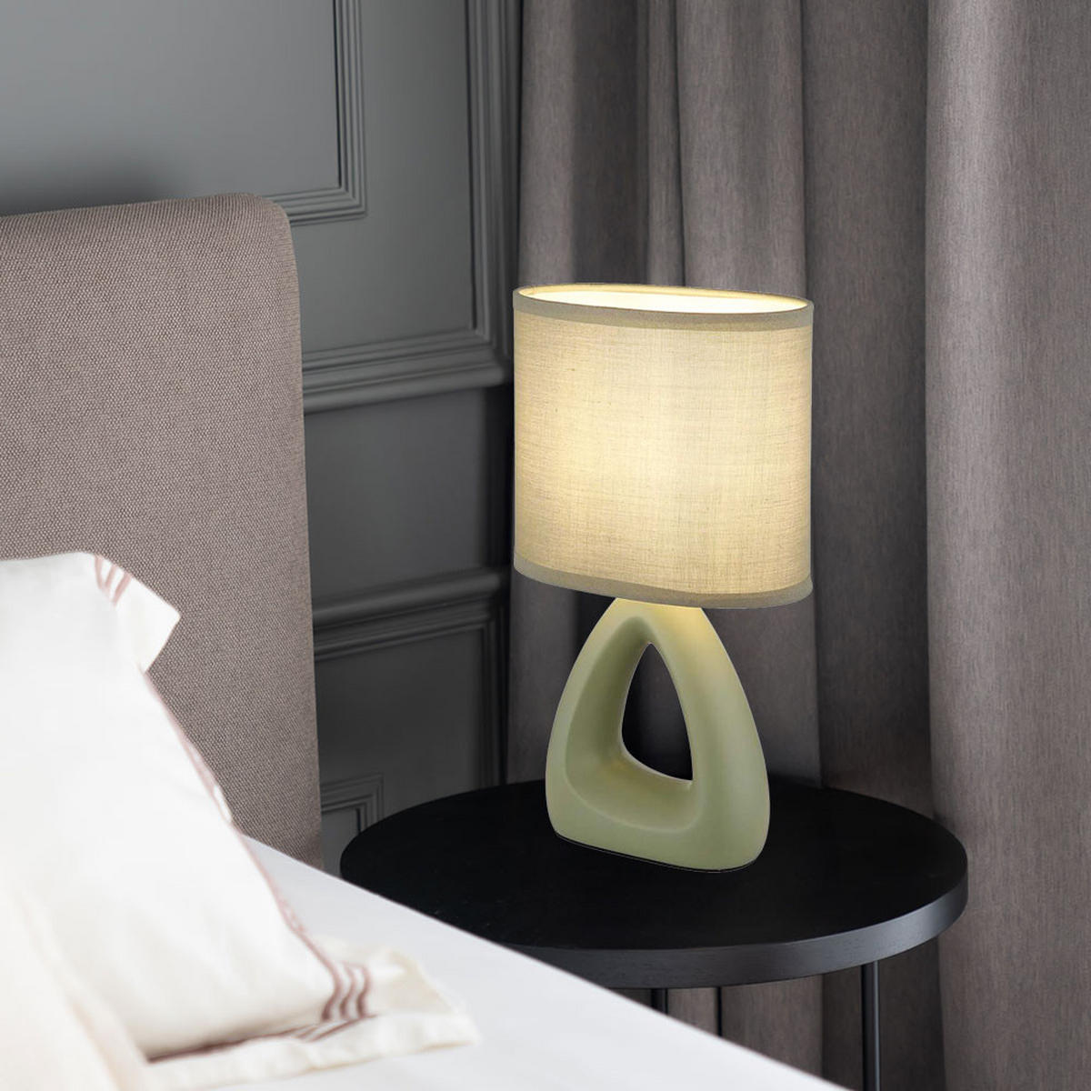 TISCHLEUCHTE Keramik Grün - Grün, Metall (17/10/30cm) - Globo Lighting