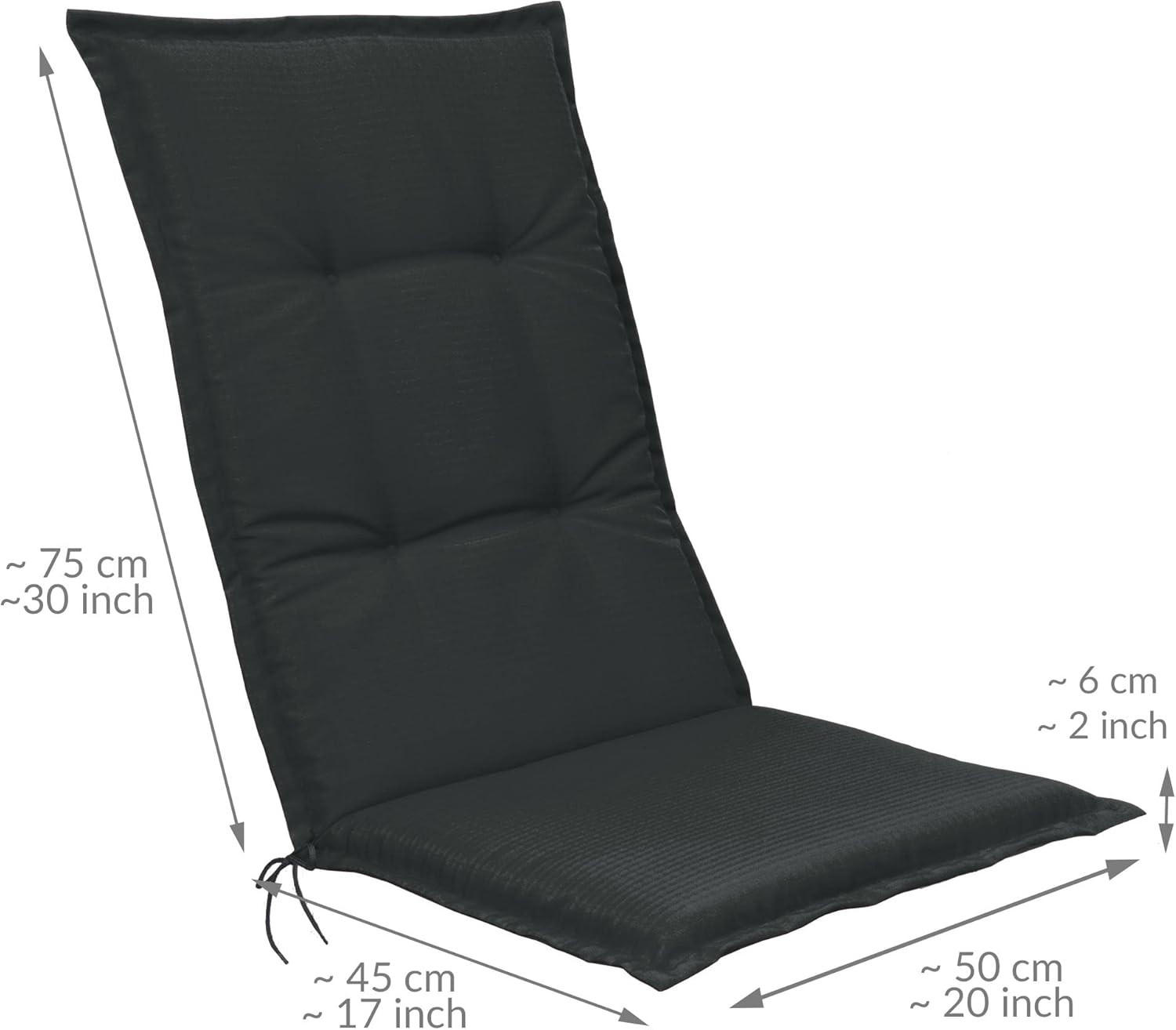 HOCHLEHNERAUFLAGE Base HL 120/50/6cm Graphitgrau 2tlg - Graphitfarben, Textil (50/6/120cm) - Beautissu 