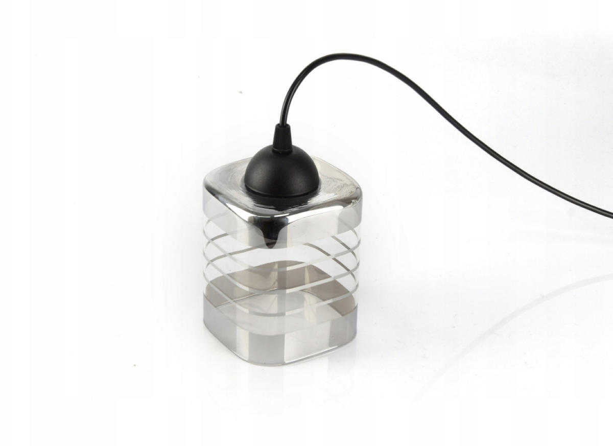 PENDELLEUCHTE TRAGLAS - Transparent/Schwarz, Glas/Metall (10/35/80cm) - kiki design