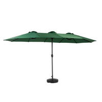 SONNENSCHIRM Knickbar dunkelgrau - Grün, Metall (453/453cm) - ComfortXL