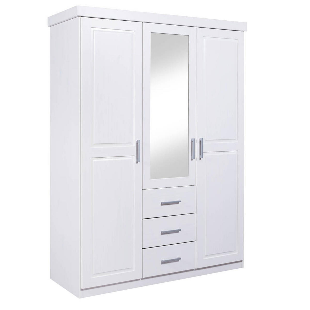 KLEIDERSCHRANK weiß - Weiß, Holzwerkstoff (140/190/55cm) - ebuy24