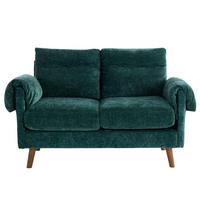 2-SITZER-SOFA aus smaragdgrünem Chenille, kompakt und platzsparend - Grün, Textil (70/85/124cm) - Urban Meuble
