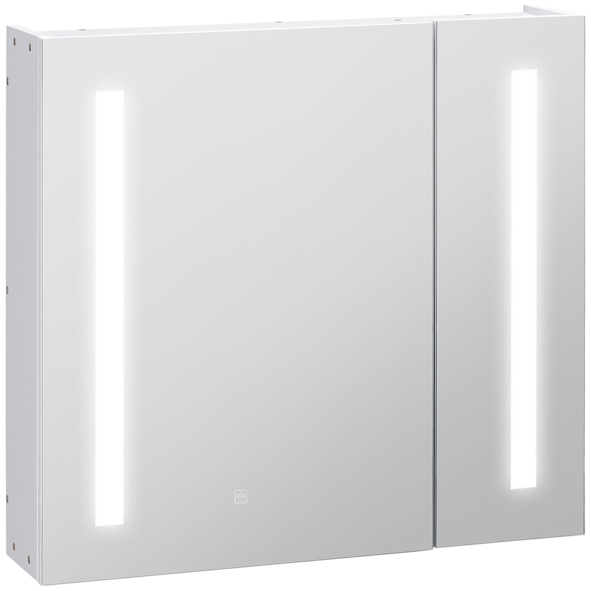 SPIEGELSCHRANK Weiß 70/15/65 cm LED-Beleuchtung - Weiß, Holzwerkstoff (70/65/15cm) - PANGIVO