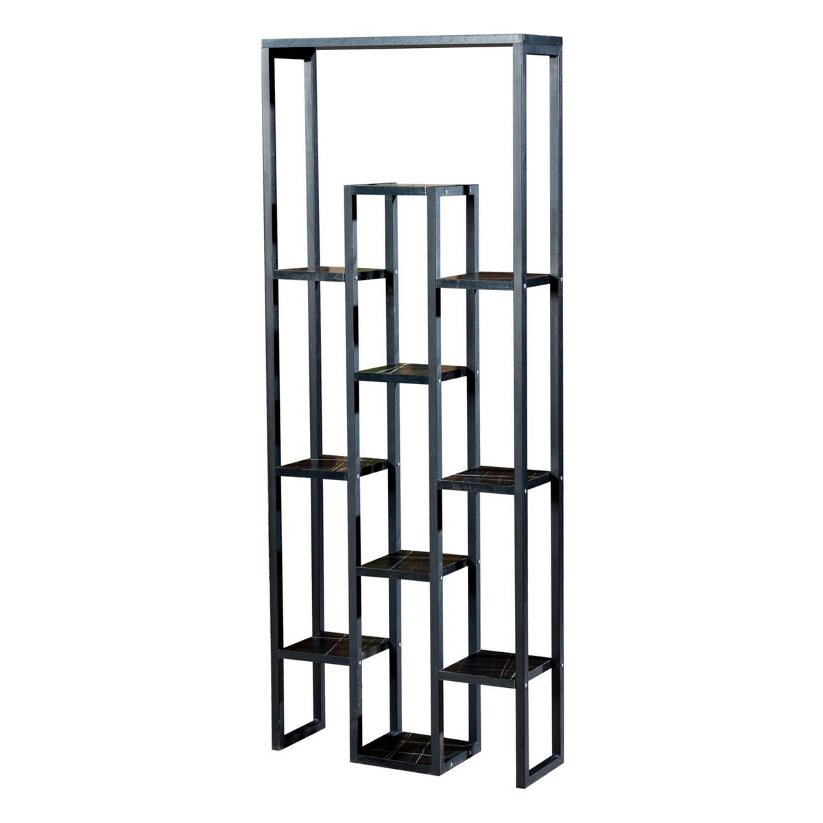 STANDREGAL Blaavandshuk - Schwarz, Holzwerkstoff/Metall (60/150/19cm) - [en.casa]