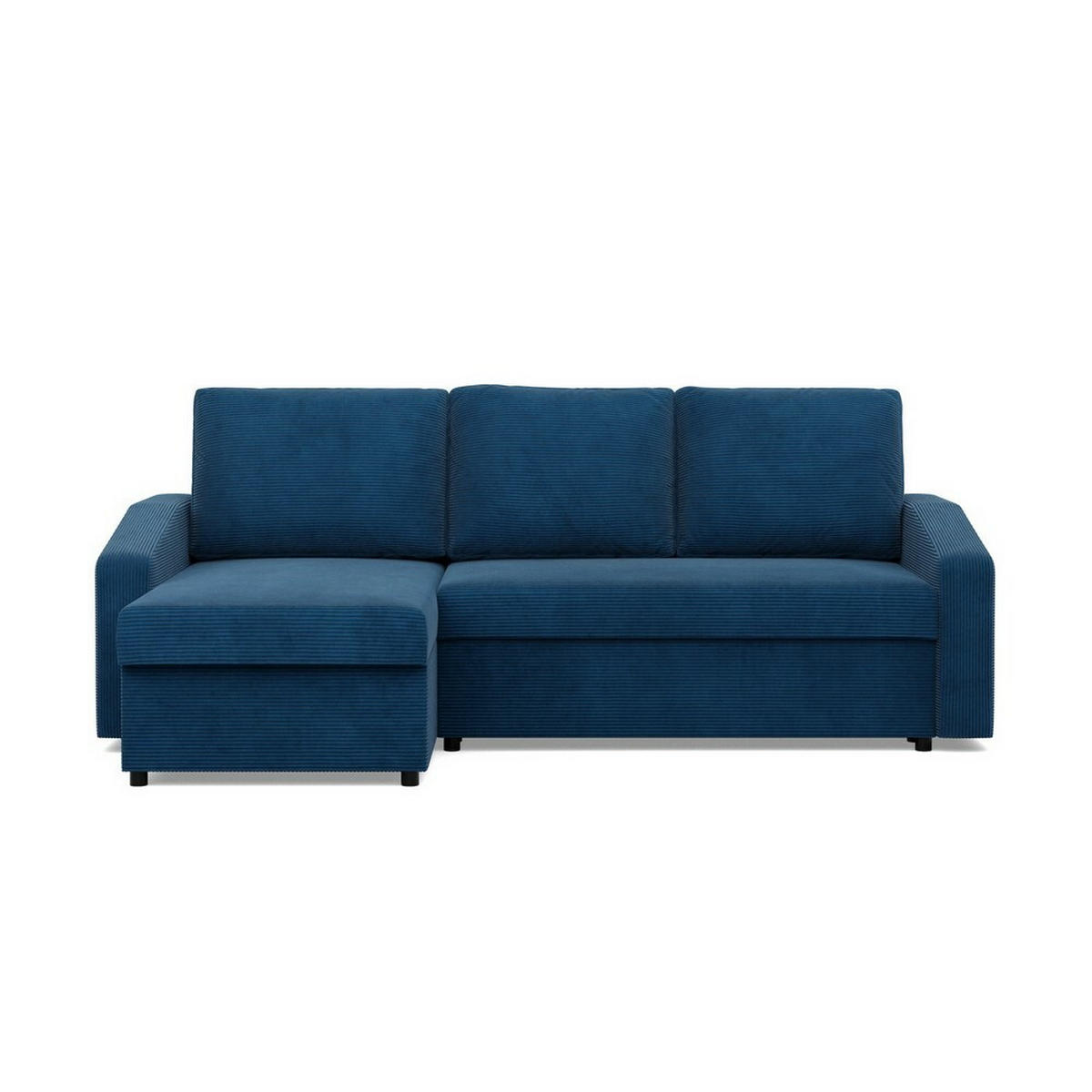 ECKSOFA Neo mit abgeschrägter Armlehnen dunkelblau - Dunkelblau, Textil (231/140cm) - SIMKAM Furniture