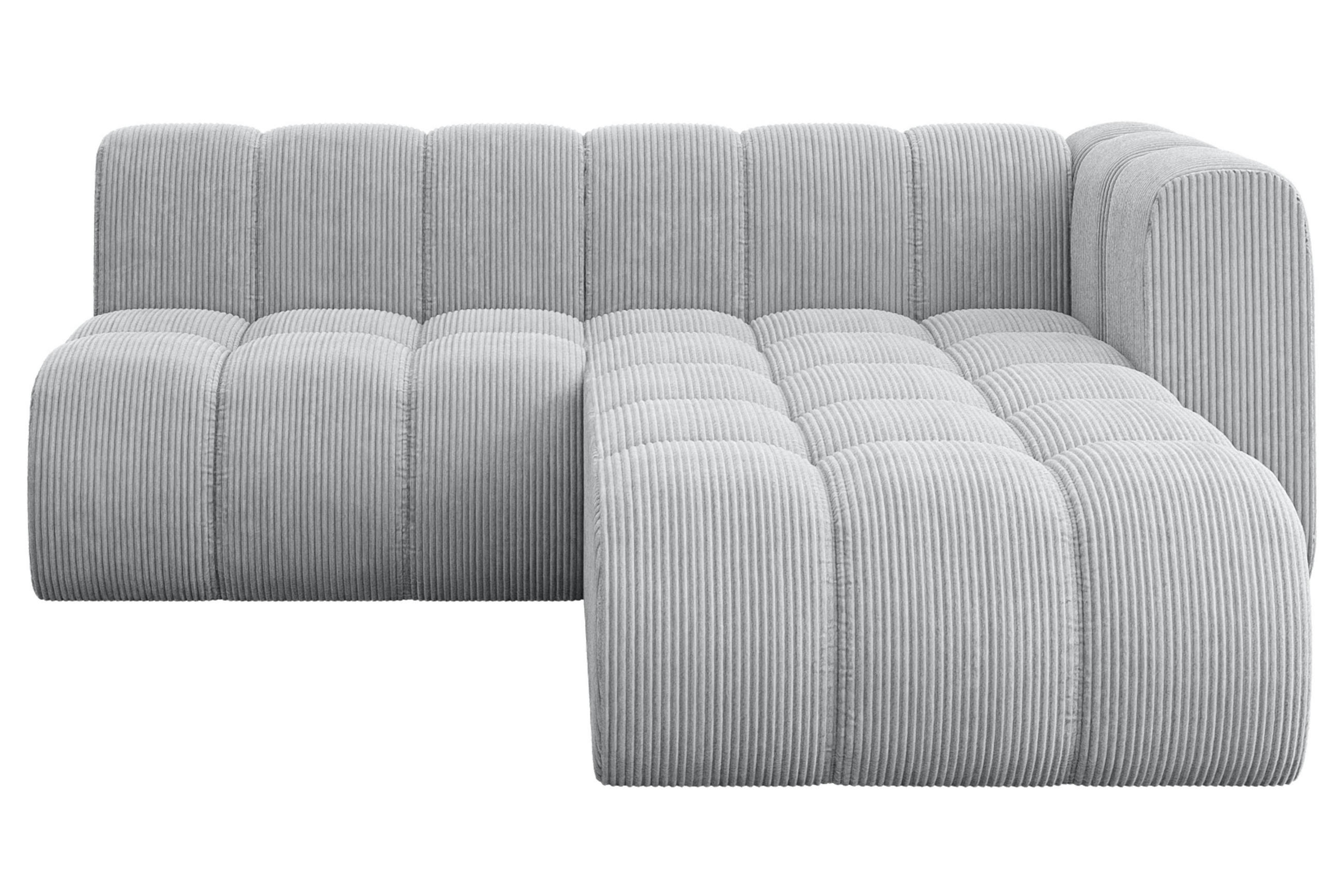 ECKSOFA modulares Sofa Darnel-L1 - 205x177x70 cm Grau - Grau, Holzwerkstoff/Textil (205/177cm) - ALTDECOR