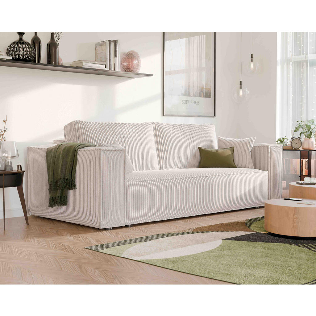 Thumbnail - Idohome Sofa, Beige, Textil, 3-Sitzer, 240x84x105 cm, Wohnzimmer, Sofas & Couches, Schlafsofas