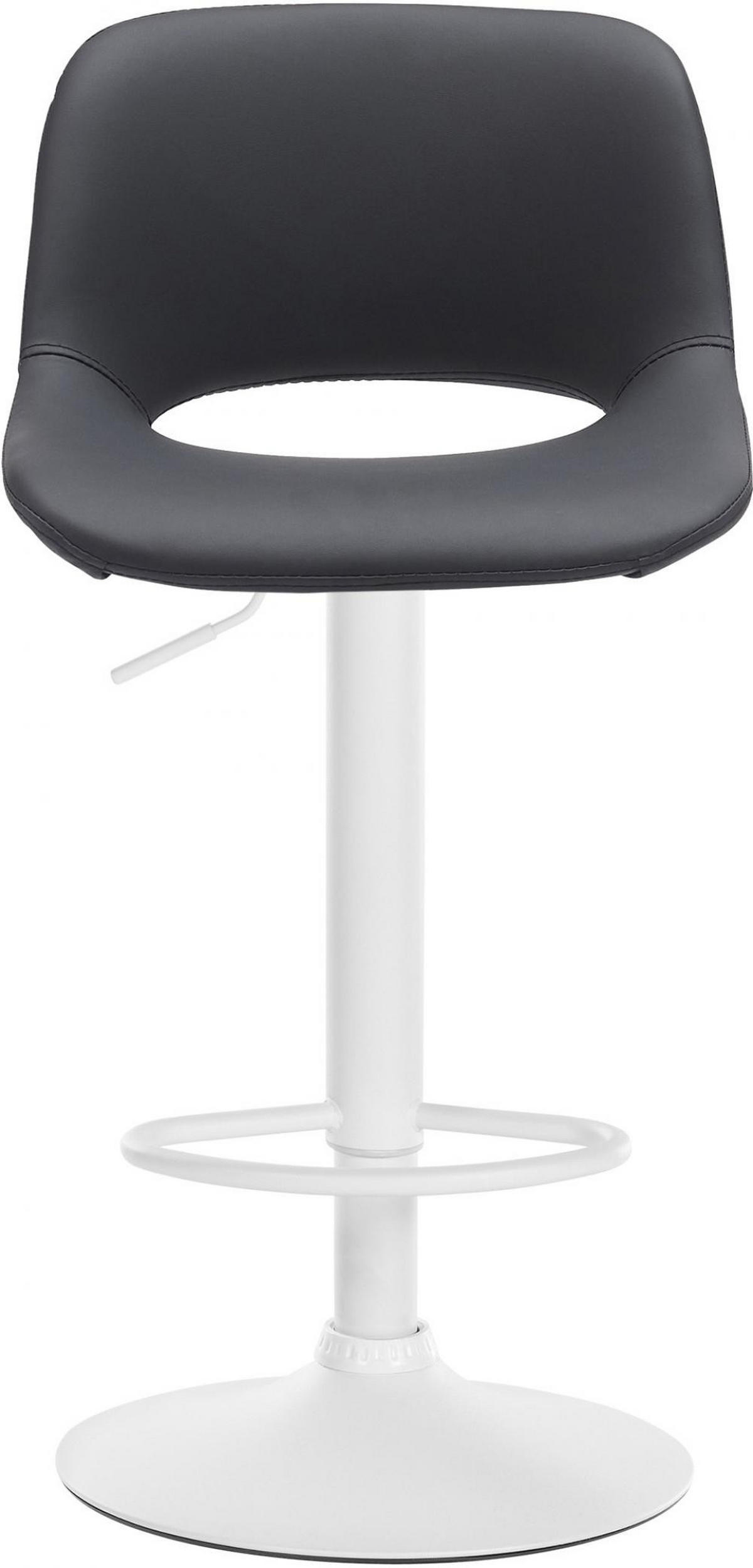 BARHOCKER Lederlook schwarz - Schwarz, Textil (42/86/46cm) - CLP