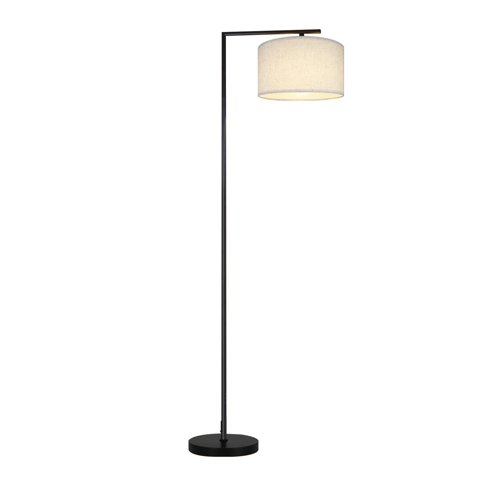 STEHLEUCHTE Stoff 32/32/166 cm - Weiß, Metall (25/14/150cm) - Nettlife