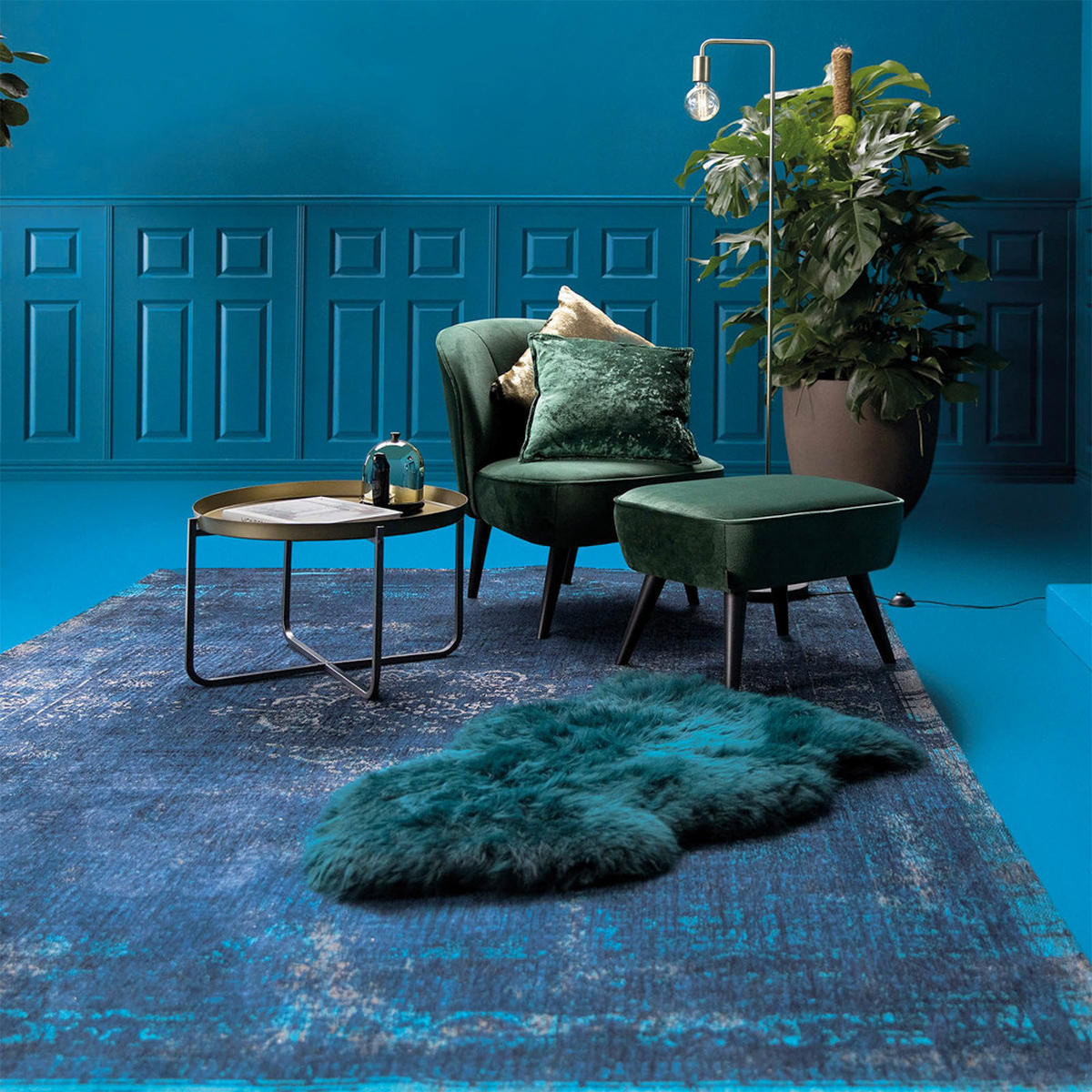 TEPPICH Blue Night Fading World 200/280 cm - Blau, Textil (200/280cm) - Louis De Poortere