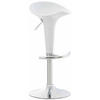 BARHOCKER Kunststoff Weiß - Chromfarben/Weiß, Kunststoff/Metall (37/87/37cm) - CLP