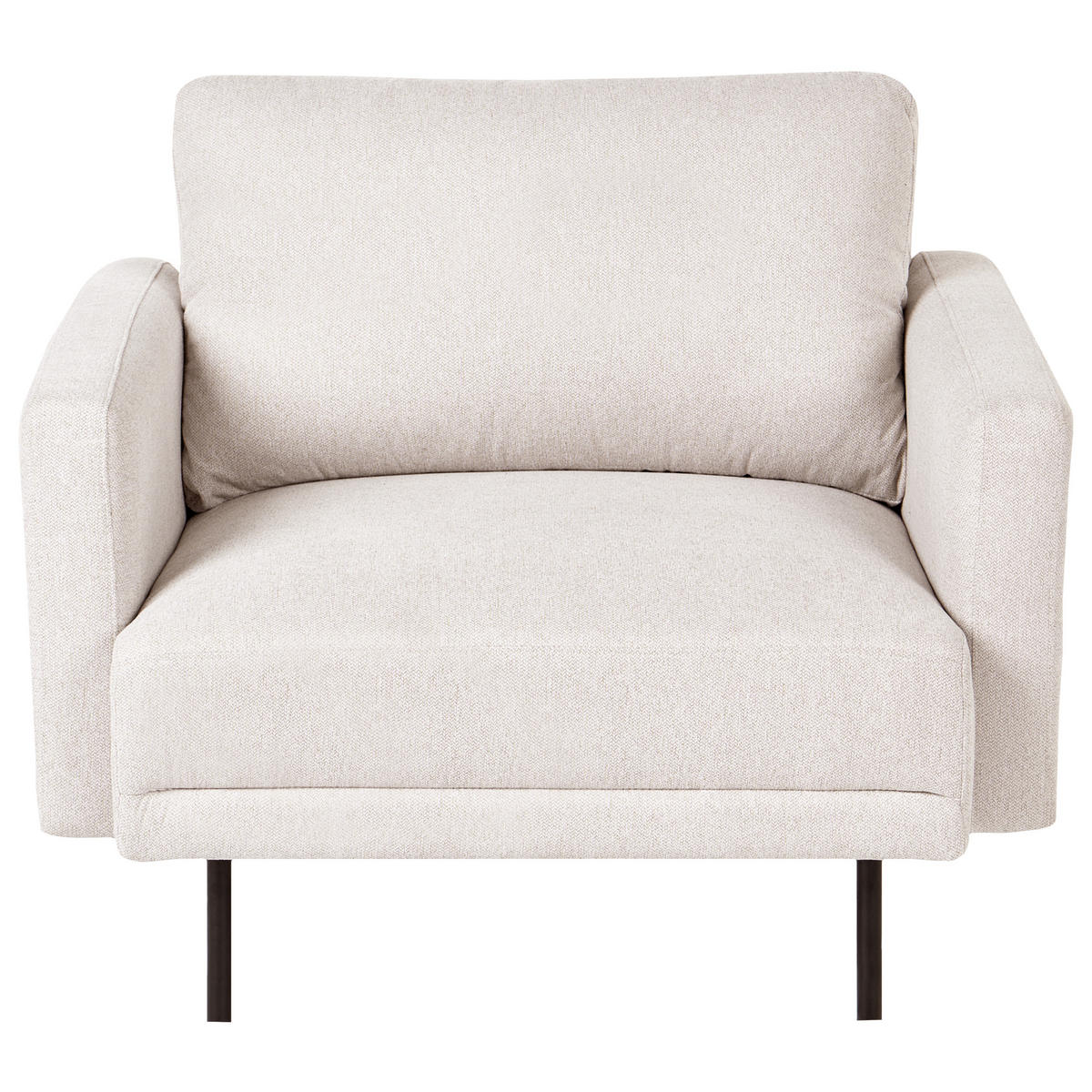 SADA POHOVEK 2-místná Látka Světle béžová Breda - černá/béžová, textil (250/85/85cm) - Beliani