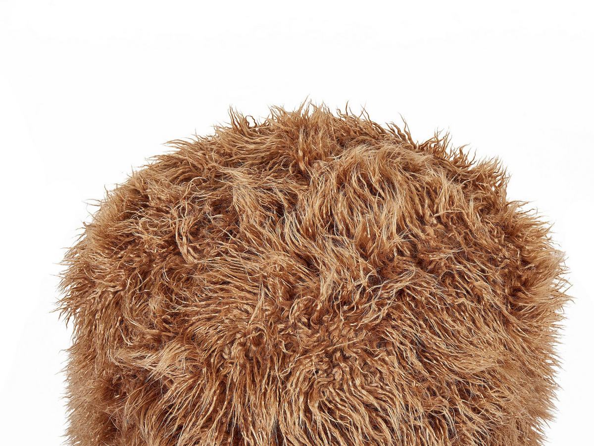 POUF Braun Tukki - Braun, Kunststoff (50/30/50cm) - Beliani