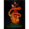 POSTER Italienische Campari 1921 A3 Schwarzer Rahmen - Schwarz, Papier (29.7/5/42cm) - Nacnic