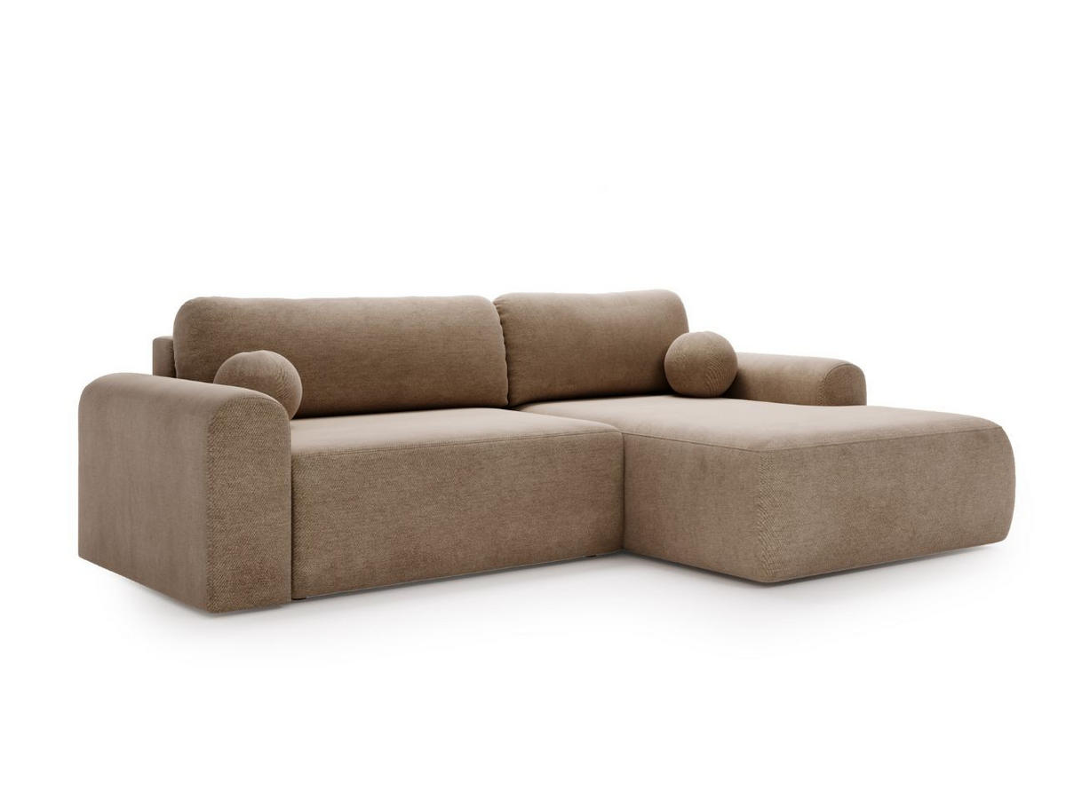 ECKSOFA Savana Braun Rechts - Braun, Holz/Textil (177/257cm) - Graingold