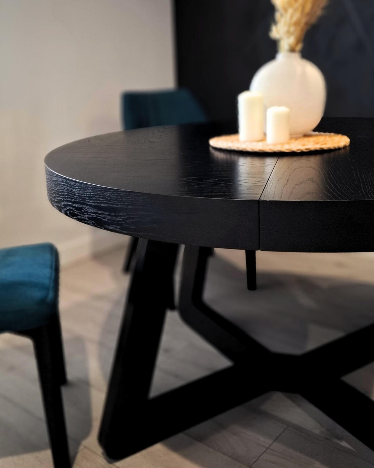 ESSTISCH SOLIS Ausziehbar 130 - 230 / 130 x 76 cm - Schwarz, Holz (130/130/76cm) - MASSENO