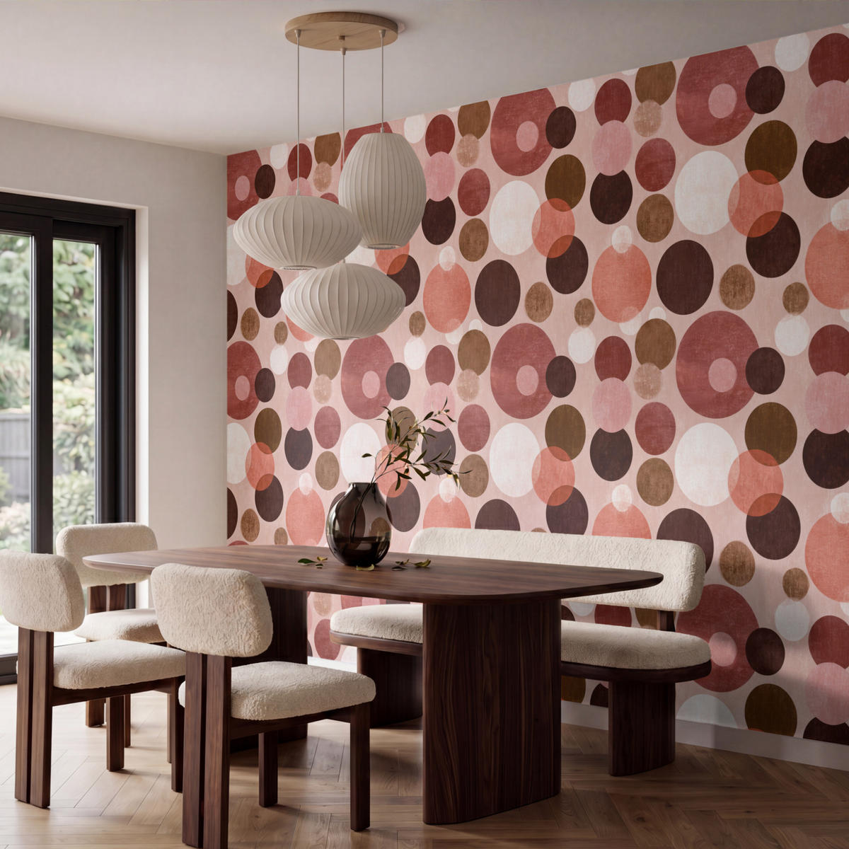 TAPETE - Kreise - Modern - Farbenfroh - 400x260 cm - Multicolor, Papier (400/260cm) - OnlyWow