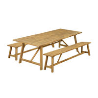 GARTEN-SITZGRUPPE Cindy 3-teilig Gartenmöbel-Set - Braun, Holz - DELUKE