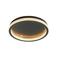 DECKENLEUCHTE Sandy, Transparent und schwarz, 7.5cm, Dimmbar - Transparent, Metall (7/50/7.5cm) - KOSILUM