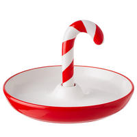 TELLER Sweet X-Mas "Candy Cane" Ø20cm - Rot/Weiß, Stein (13cm) - Butlers
