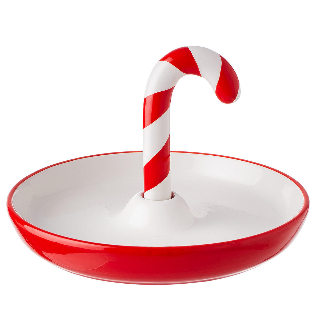 TELLER Sweet X-Mas "Candy Cane" Ø20cm - Rot/Weiß, Stein (13cm) - Butlers