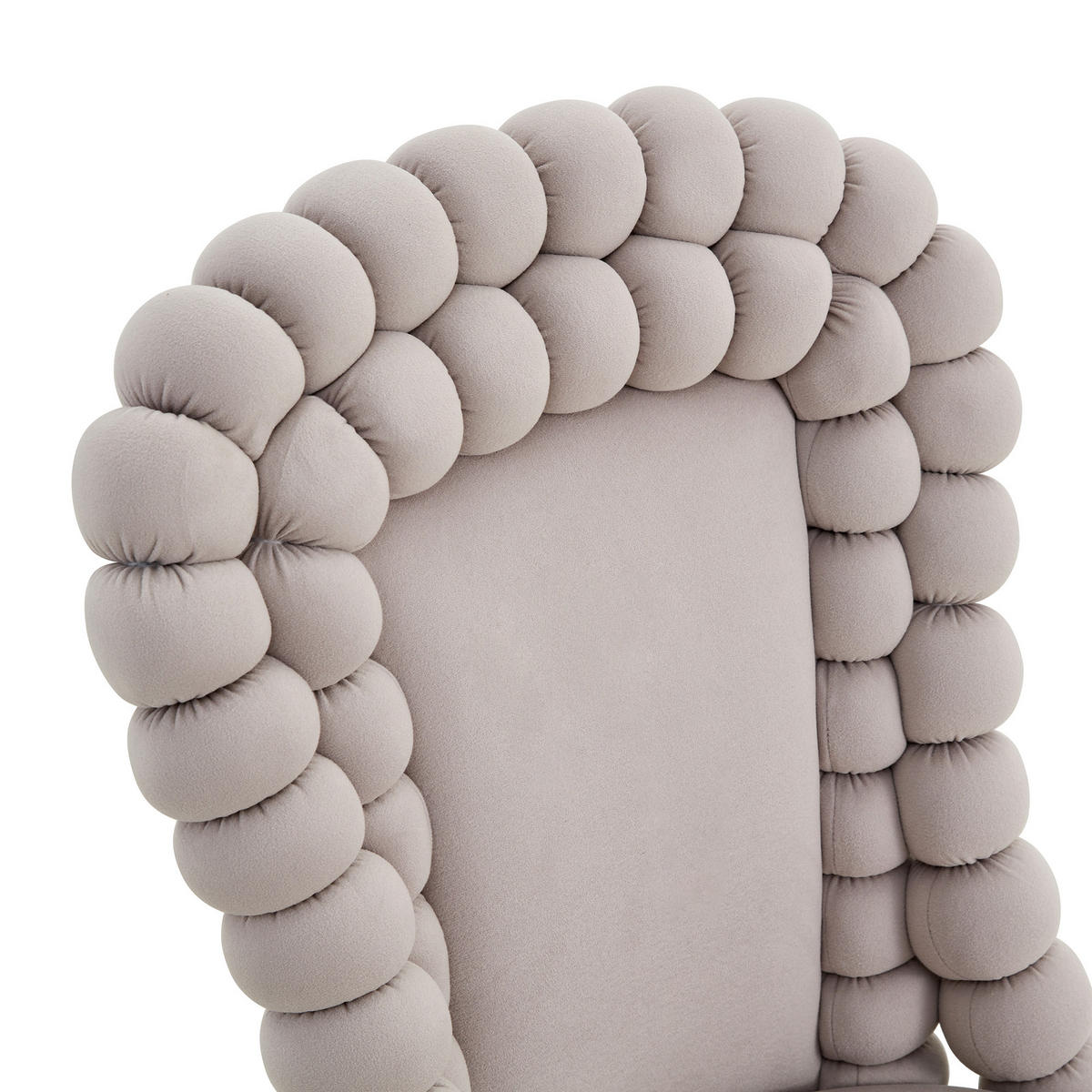 STUHL-SET DE-36757 2 Stück mit Kugelketten-Rückenlehne Hellgrau - Hellgrau, Metall (51/95/47cm) - ComfortXL