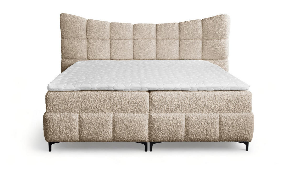 BOXBETT Nova In Rolf - Beige, Holzwerkstoff/Textil (160/200cm) - Fun Möbel