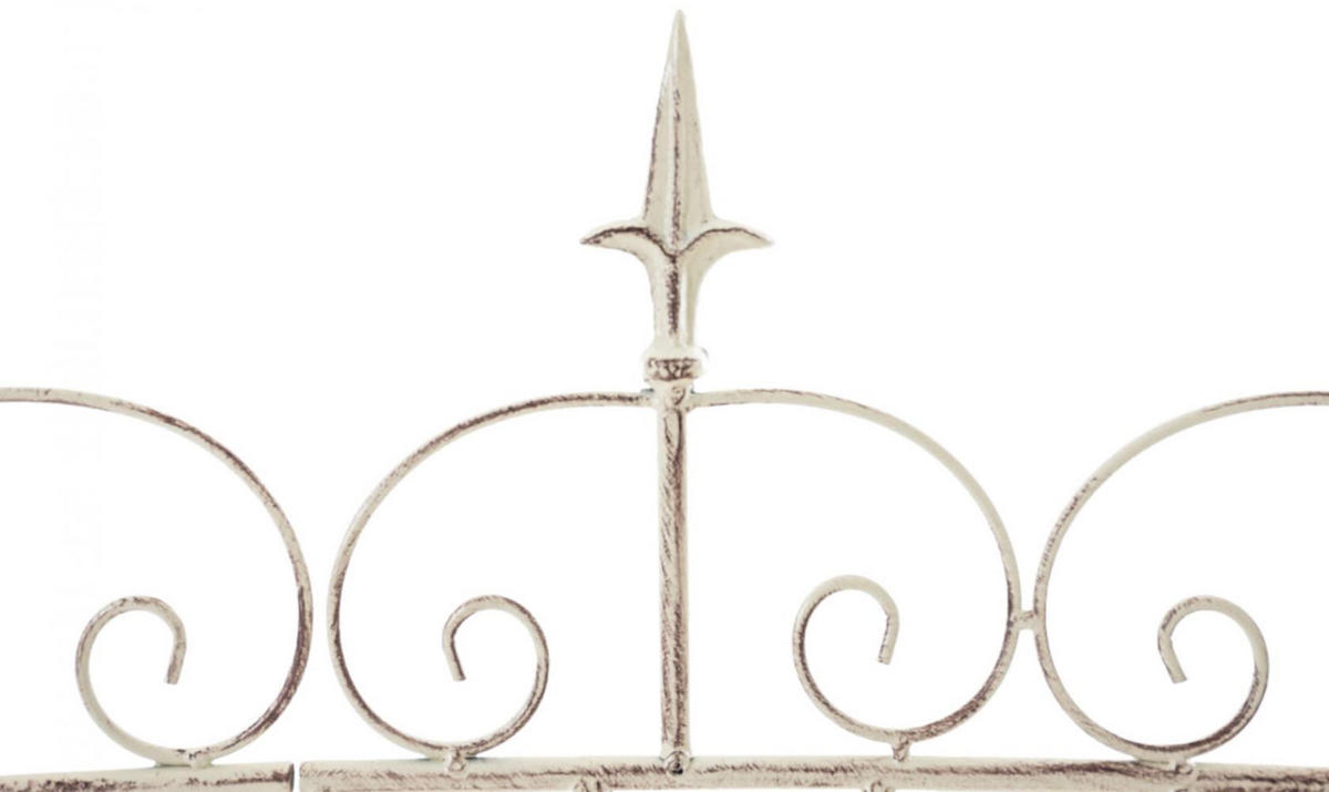 GARTENZAUN 4er Set Metall Antik-Creme - Creme, Metall (124/116cm) - CLP
