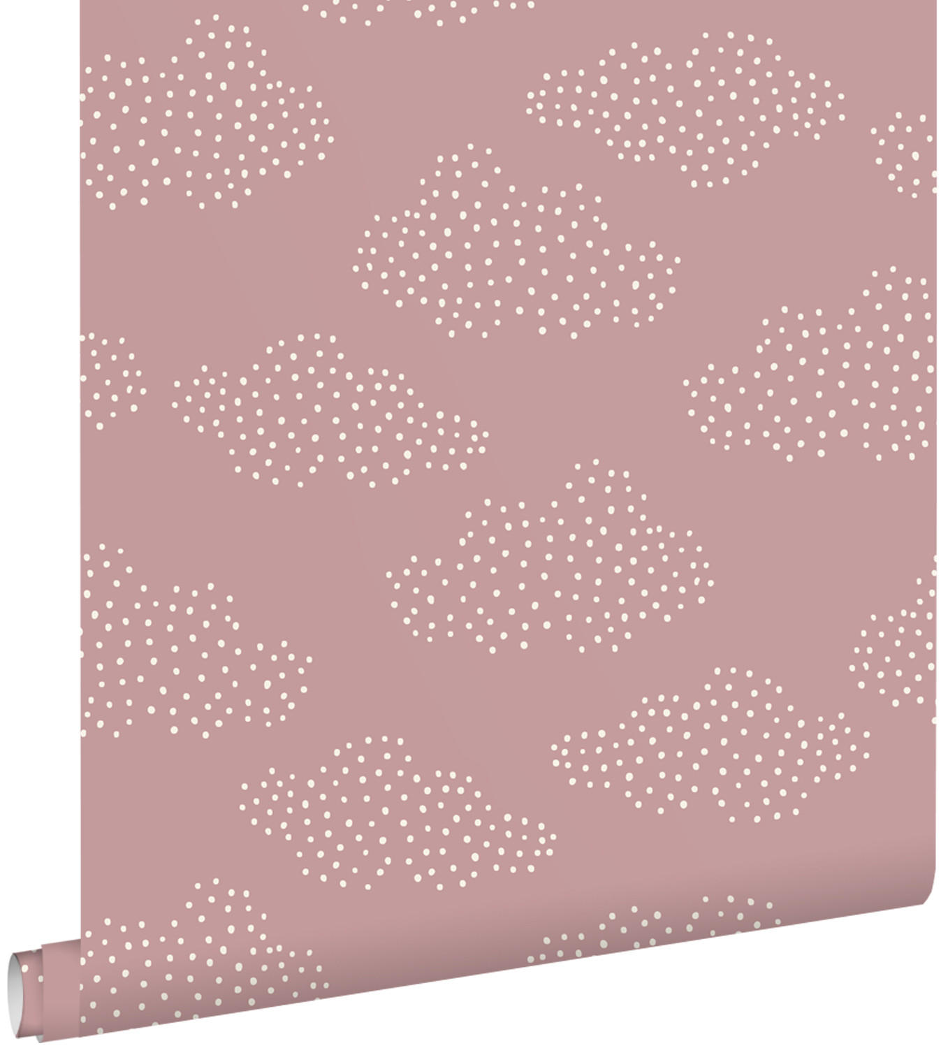 TAPETE kleine Wolken 50 x 900 cm - Pink, Papier (50/0.1cm) - ESTAhome