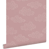 TAPETE kleine Wolken 50 x 900 cm - Pink, Papier (50/0.1cm) - ESTAhome