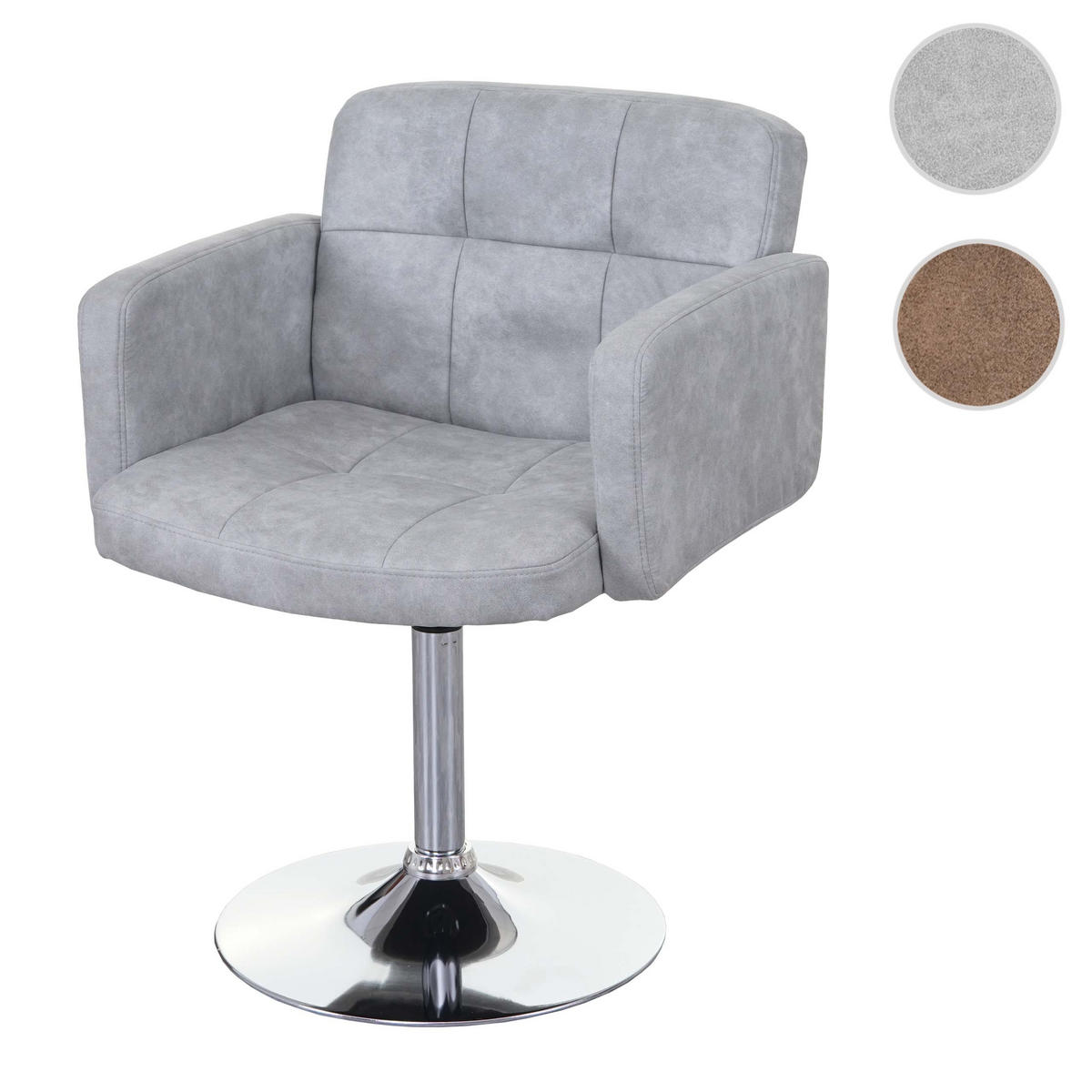 ESSZIMMERSTUHL Grau - Grau, Textil (60/80/55cm) - MCW