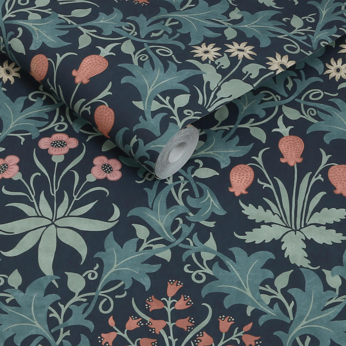 VLIESTAPETE Celandine Schöllkraut 1000x52cm - Blau, Papier/Kunststoff (52/1000cm) - William Morris at Home