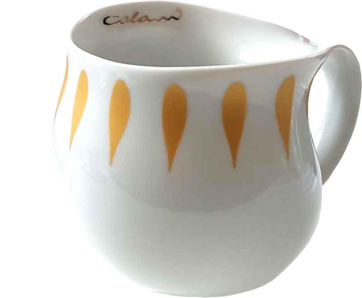 KAFFEEBECHER Drops gold - Goldfarben/Multicolor, Keramik (0.28L) - Luigi Colani Porzellan