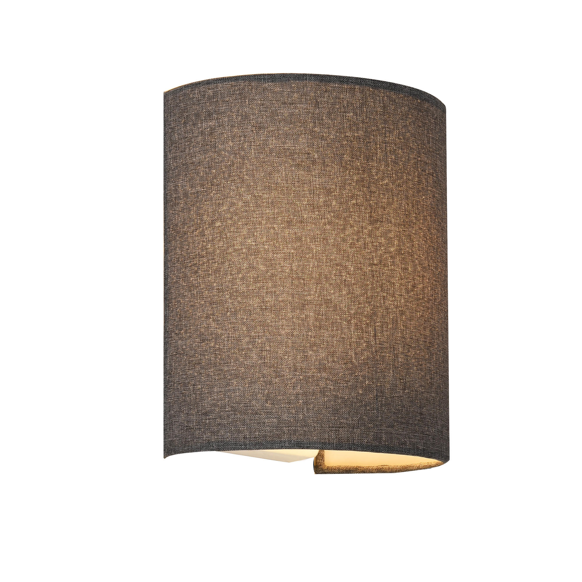 WANDLEUCHTE Brüssel - Grau, Textil (13/18/20cm) - lux.pro
