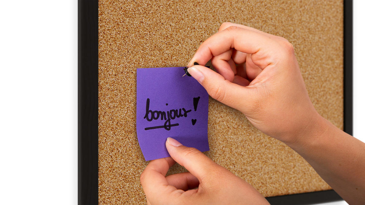 PINNWAND, Korktafel 40x40 cm, Holzrahmen - Schwarz lackiert - Schwarz, Holz (40/40/1.5cm) - ALLboards