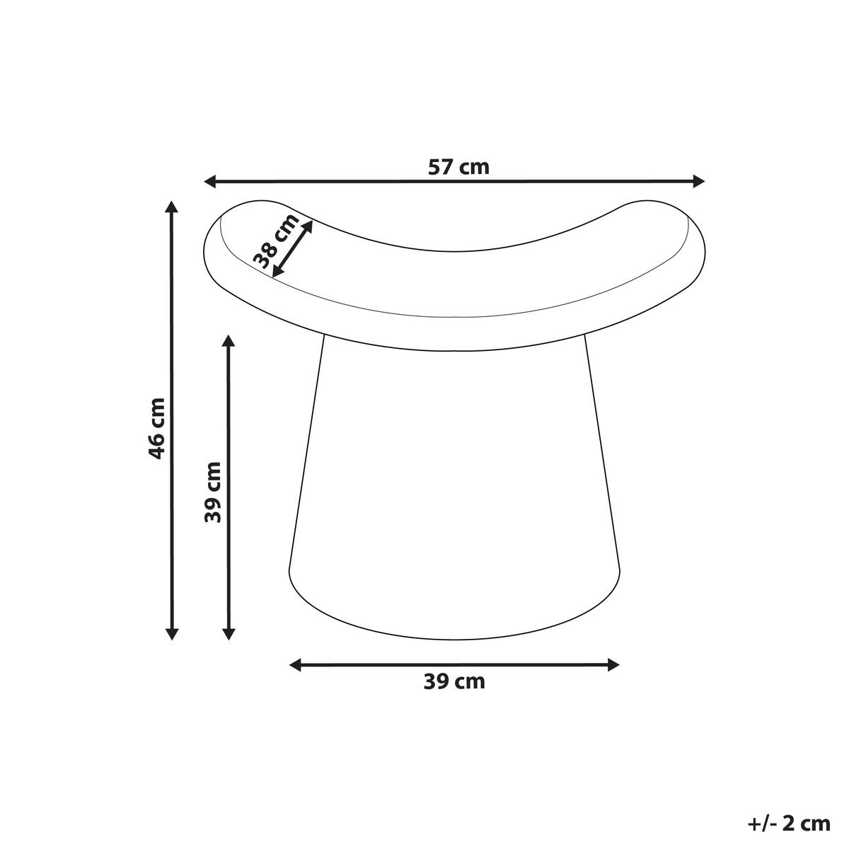 POUF Cremeweiß Riddle - Weiß, Textil (57/46/38cm) - Beliani