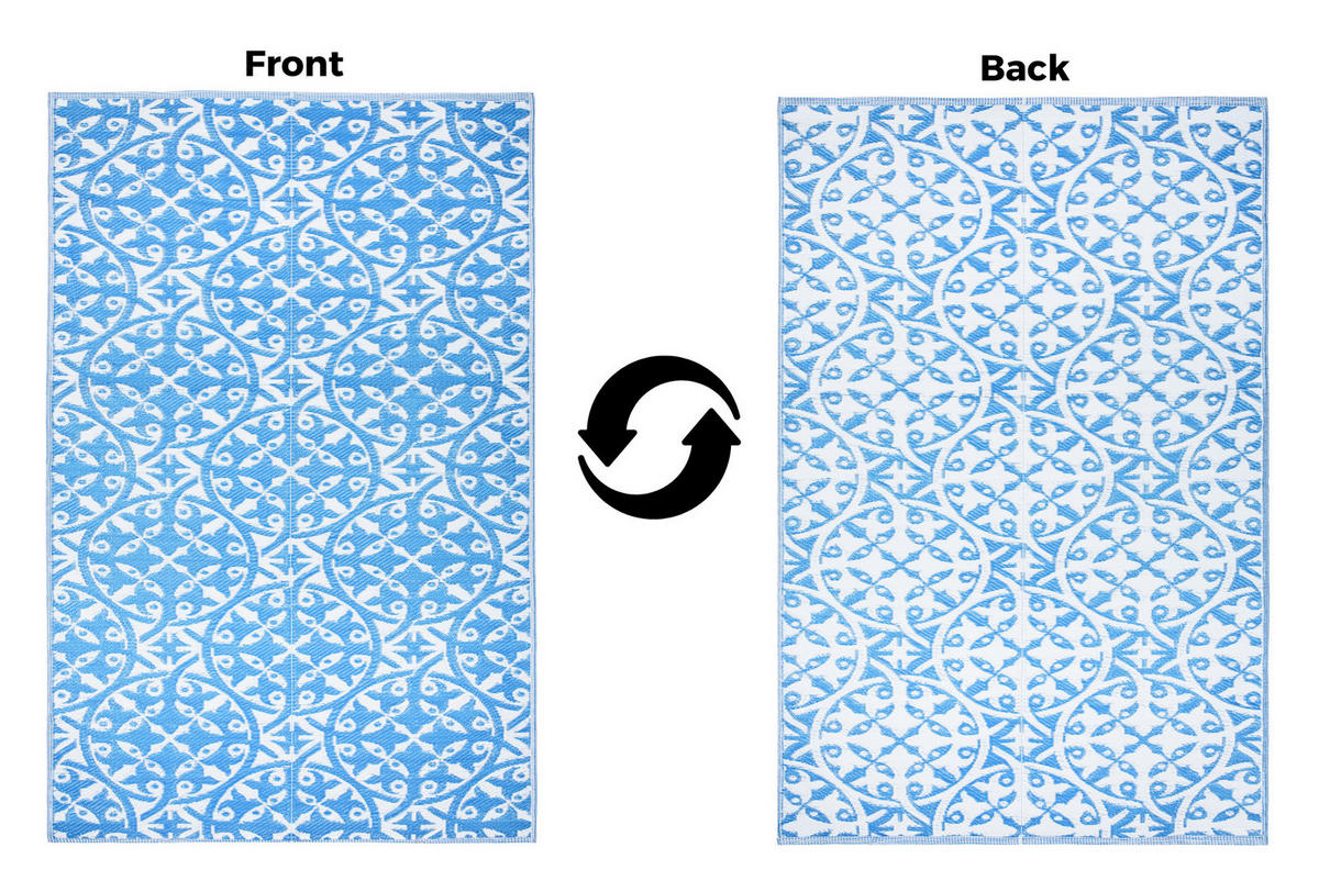 TEPPICH IBIZA Blau 180/270 cm - Blau, Kunststoff (180/270cm) - Tapiso