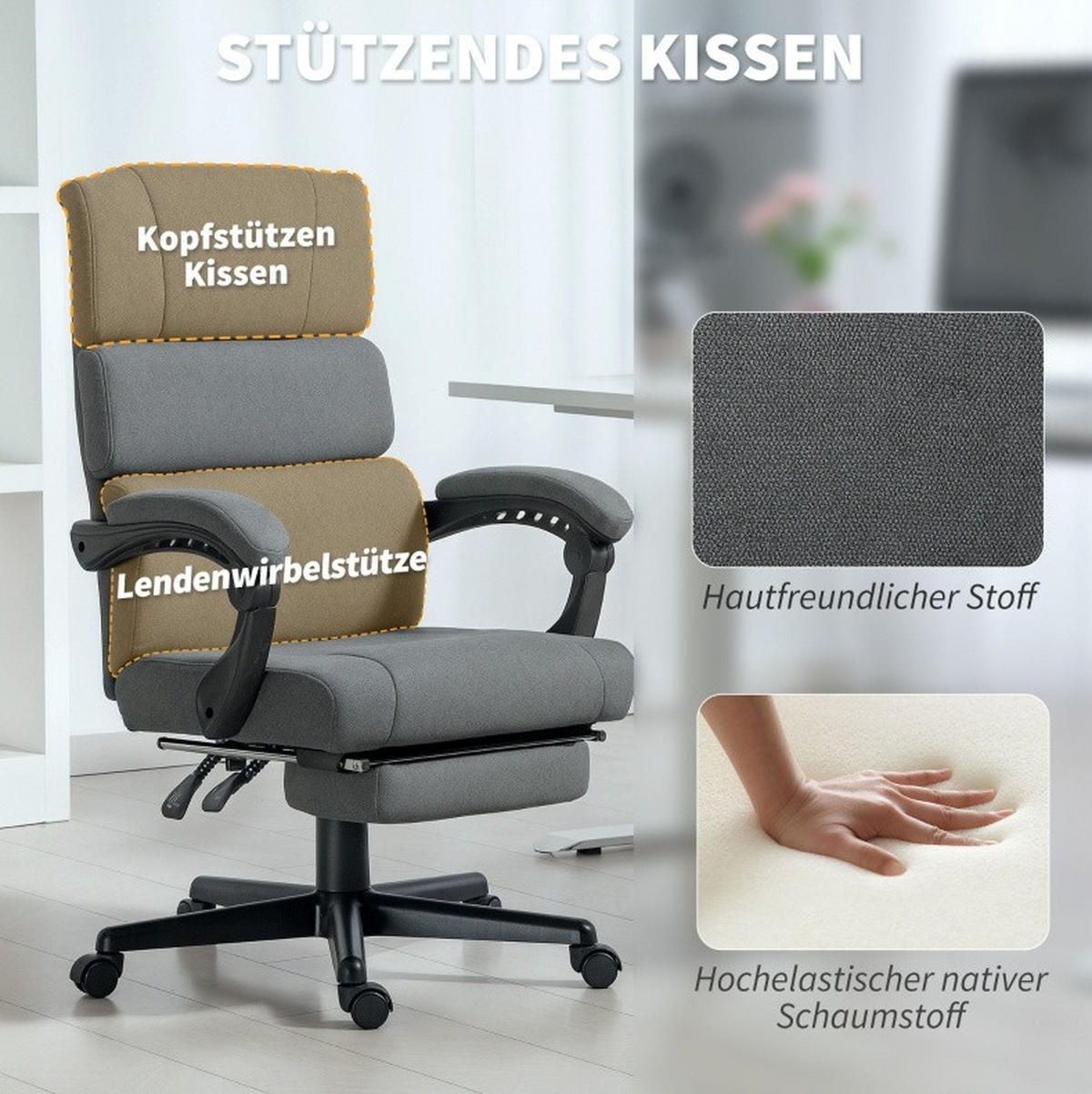 DREHSTUHL 68,5/56/105-115 cm, gepolstert, Samtoptik, drehbar,Dunkelgrau - Dunkelgrau, Metall (56/115/68.5cm) - Redom