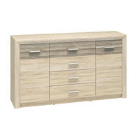 SIDEBOARD Castel Sonoma Eiche hell / Sonoma Eiche Trüffel 165 / 43 / 94cm - Multicolor/Braun, Holz/Holzwerkstoff (165/94/43cm) - Feldmann-Wohnen