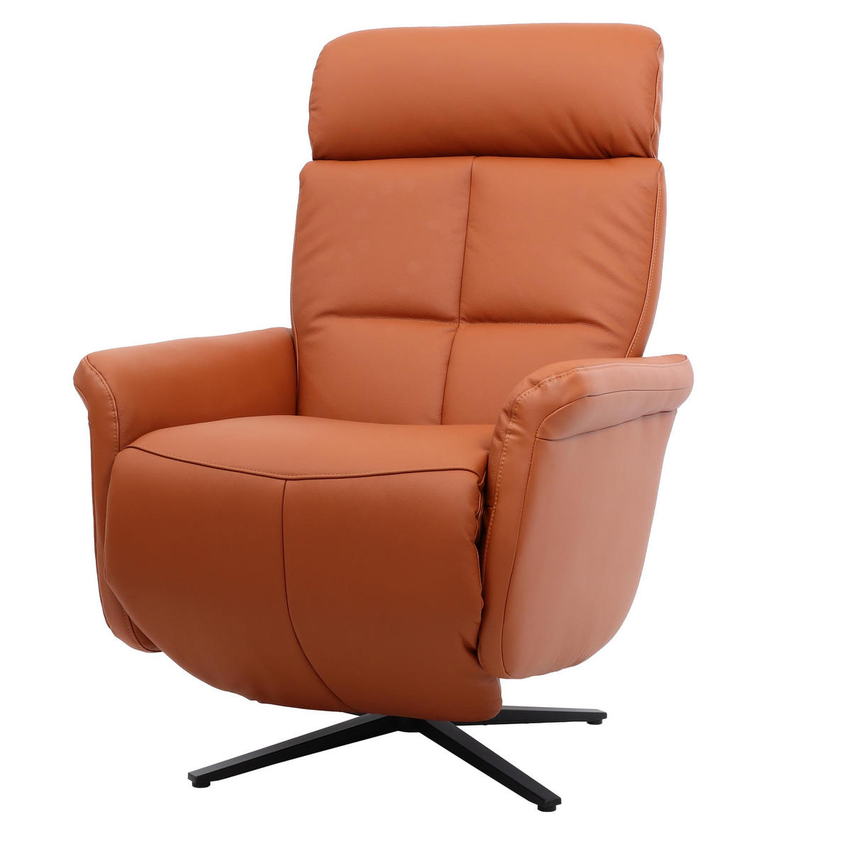 RELAXSESSEL Orange - Orange, Leder (76/110/153cm) - MCW