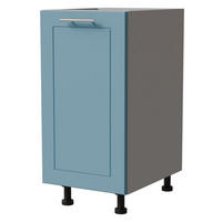 UNTERSCHRANK Bari D1D/40 Grau / RAL 5024 pastellblau 40 / 50 / 82cm - Blau/Grau, Holz/Holzwerkstoff (40/82/50cm) - Feldmann-Wohnen