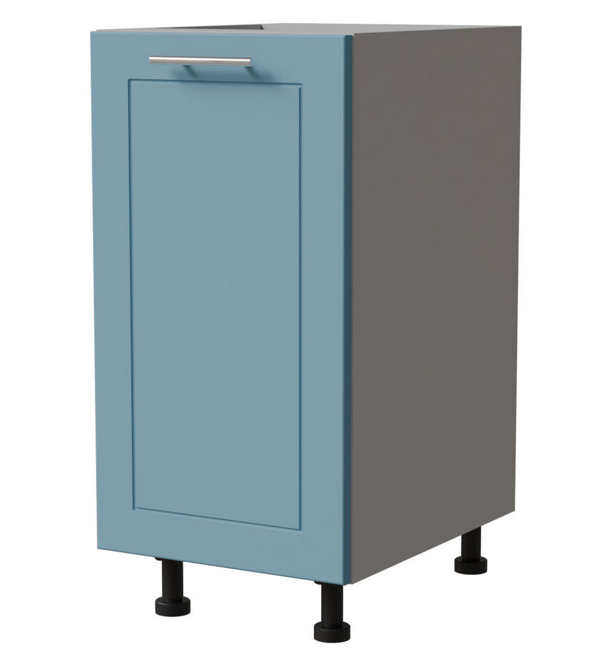 UNTERSCHRANK Bari D1D/40 Grau / RAL 5024 pastellblau 40 / 50 / 82cm - Blau/Grau, Holz/Holzwerkstoff (40/82/50cm) - Feldmann-Wohnen